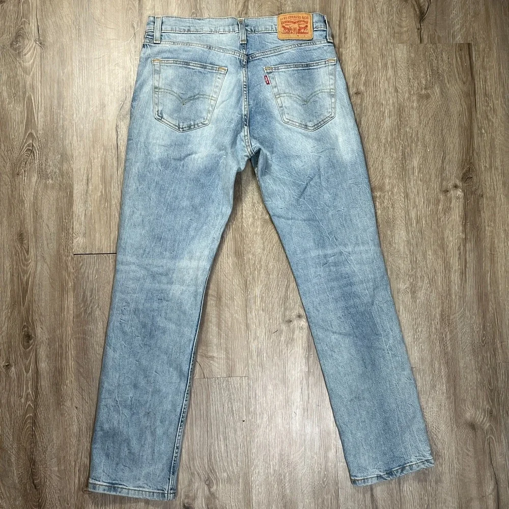Levi's 511 Men's Jeans 32x30 Light Wash Marbling Denim Slim Tapered